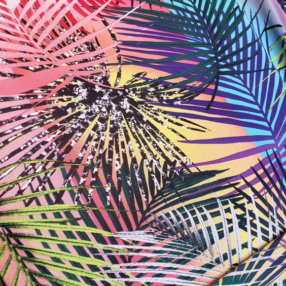 Multi Color Palm Print Maxi Dress - Picture 5 of 8